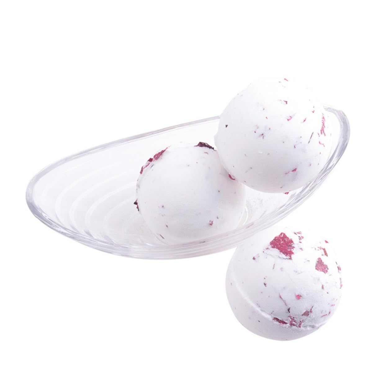 PLAFOPE Bath Bubble Ball Rose with Milk Bath Ball Bath Salt Ball Spa Bath