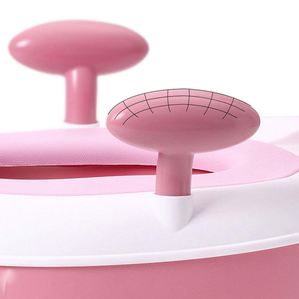 CATRP Kinder-Toilette Kinder Jungen Und Mädchen Potty Training Stuhl-Sitz Tier Potty Weich Gepolstertes Mit Griffen Netter (Color : Green Soft pad)