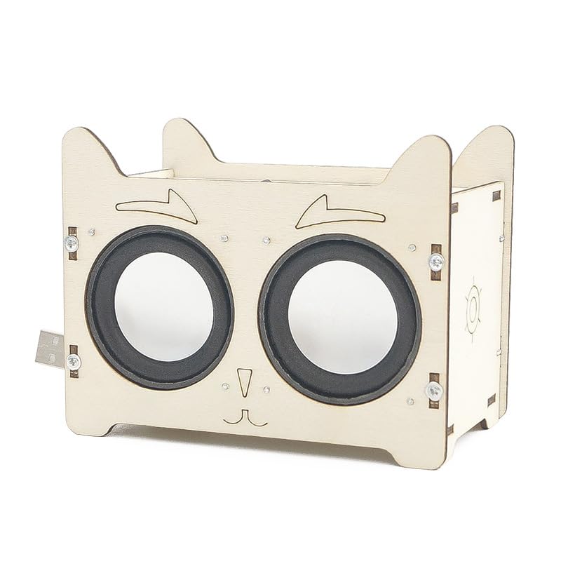 Altavoz estéreo de escritorio USB de madera para montaje