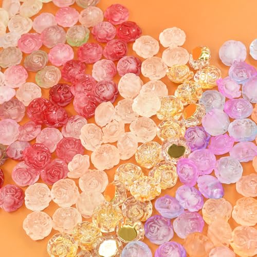 Image of Ulalaza 50 pcs Slime Charms Mixed Set Resin Flatback Making Supplies for DIY Craft Making and Ornament Scrapbooking Beads Assorted Candy Fruit Cake Ornament
