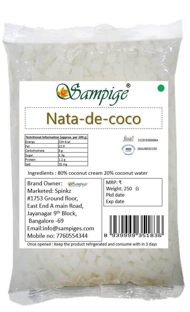 See full amazon price history chart for Sampige Nata de coco | Nata de coconut jelly | Coconut Jelly - 5mm | 250 Gram | Sampige Nata de coco | Nata de coconut jelly | Coconut Jelly - 5mm | 250 Gram | (B09NHR2MFB) Amazon Price History, Amazon Price Tracker