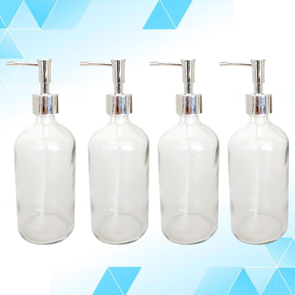 4 Piezas Botella de Loción de Vidrio de 500ml