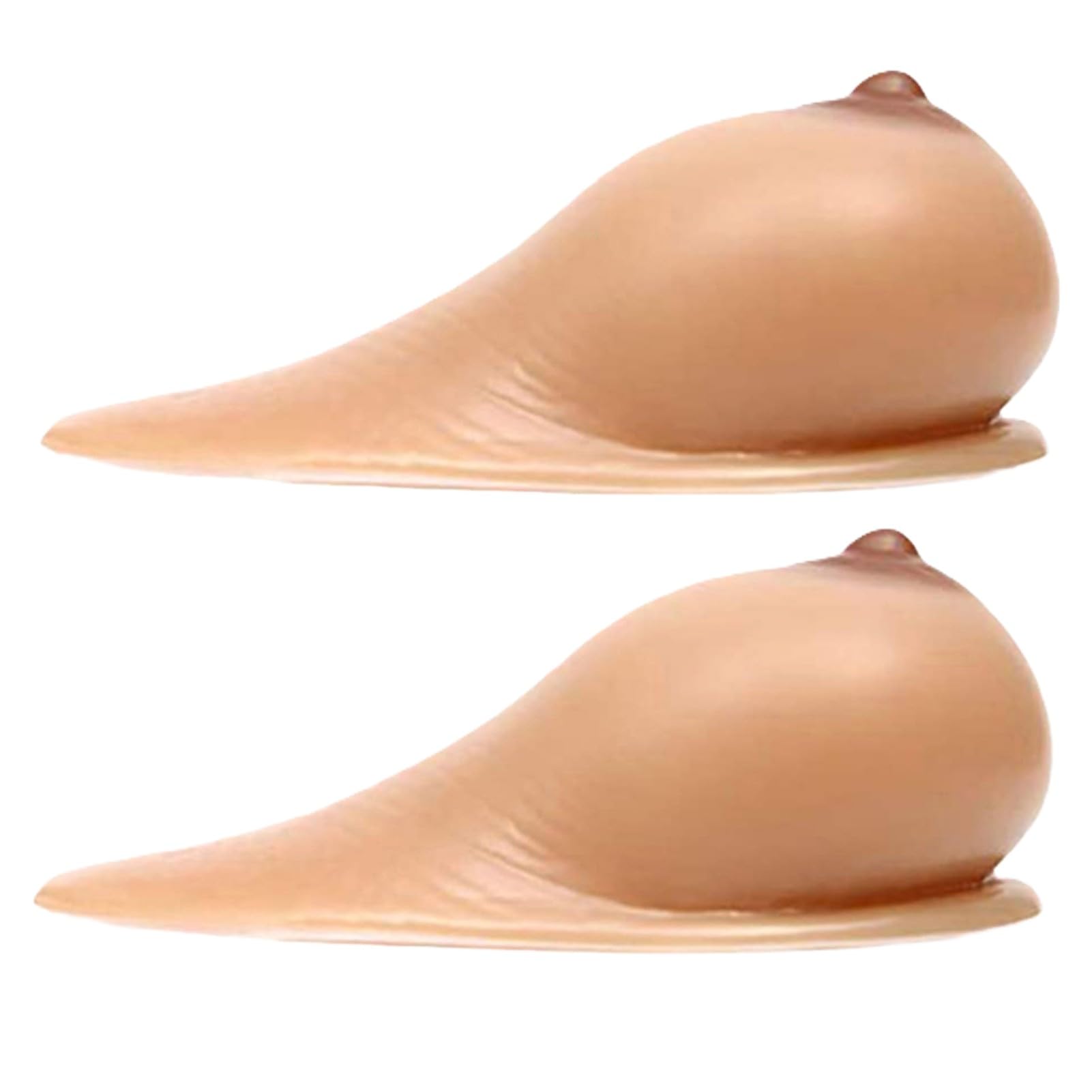 Silikonowe Wkładki Do Biustonosza Protezy Piersi Samoprzylepne Realistycznie Miękkie W Kształcie łezki(D~1000g/pair, Suntan)