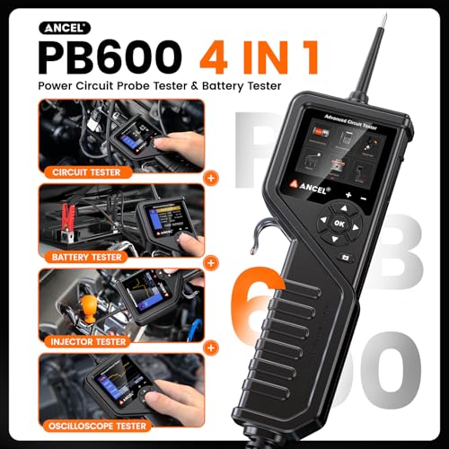 Image of ANCEL HD601 Heavy Duty Truck Scanner with ANCEL PB600 Power Circuit Probe Tester with Battery, Relay, Injector Test, 8-35V Automotive Electrical Circuit Tester, Multimeter /Oscilloscope
