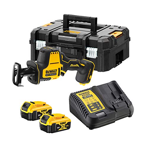 DEWALT DCS369M2-QW Scie Sabre Compacte - XR 18V 4 Ah - Brushless - 2 Batteries - En Coffret TSTAK