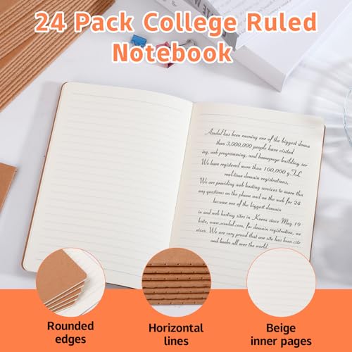 Carnet de notes A5 couverture marron authentique papier kraft - 3