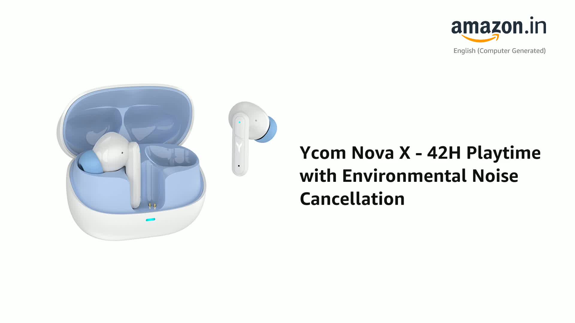 Ycom Nova X - 42H Playtime With Environmental Noise Cancellation
