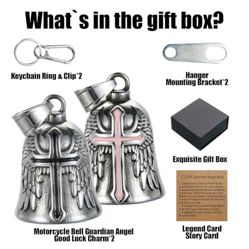 Image of Motorcycle Bell Guardian Angel Gremlin Lucky Charm Gift For Riders