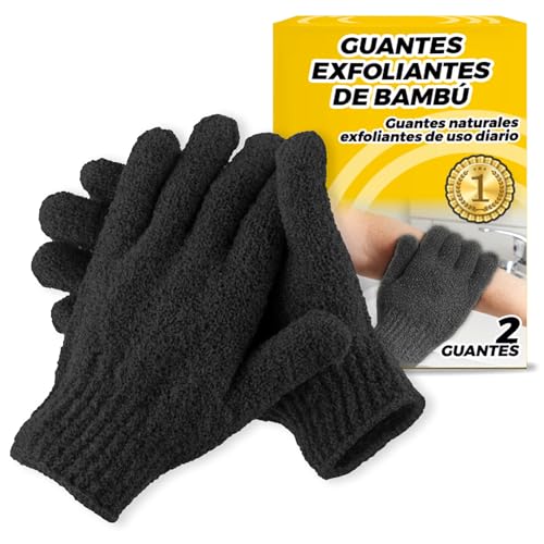 Guante Exfoliante Corporal - Esponja Exfoliante Corporal - Guante de Crin - Limpieza y Exfoliación - Elimina Células Muertas, Mejora la Circulación, Suaviza la Piel - Todo Tipo Pieles - (Pack 2 uds)