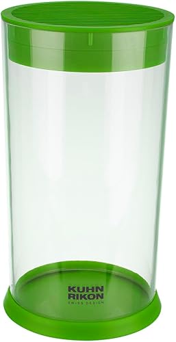 Kuhn Rikon Easy Clean - Bloque redondo de acrílico para cuchillos, color verde