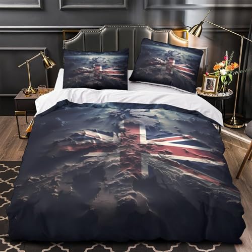 Housse de couette Royaume-Uni 140x200 microfibre - 2