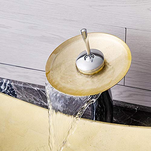 Robinet rectangulaire en verre trempé anti-calcaire pour vasque