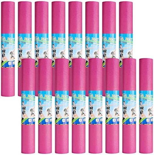 16 Pcs Thick Yoga Mat Bulk, 68'' x 24'' x 3mm Exercise Workout Mat Non Slip Fitness Yoga Pad for Women Gym Home Yoga Pilates, Easy to Clean, Durable