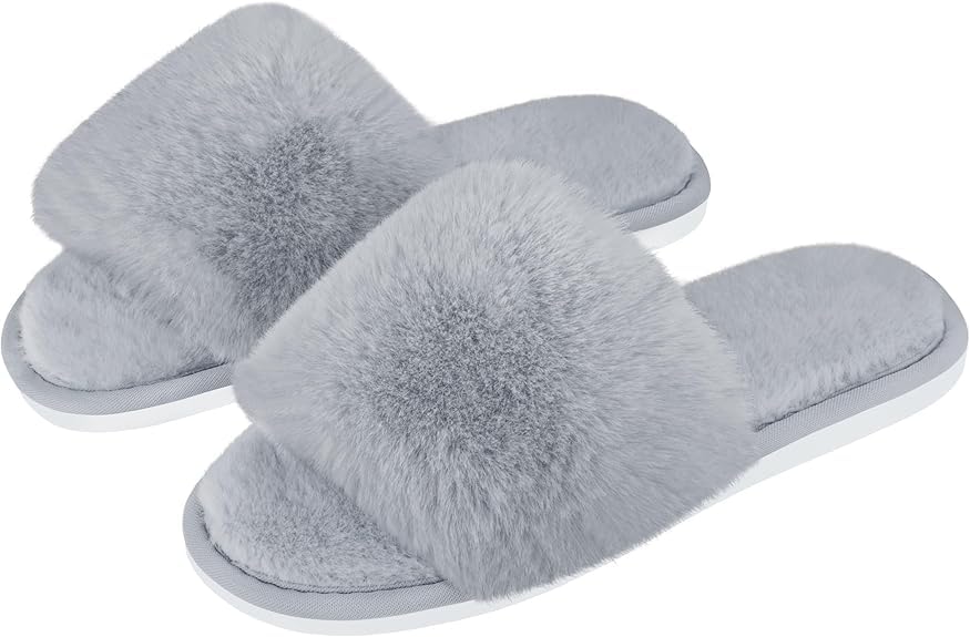 BLEQYS® Slipper For Womens Flip Flops Fur Winter Fashion Anti Skid Slip Soft Warm Cloth Woolen Winter House Slippers for Women Girls (GREY, 6.5) (B0DGCXGM7Y) Amazon Price History, Amazon Price Tracker