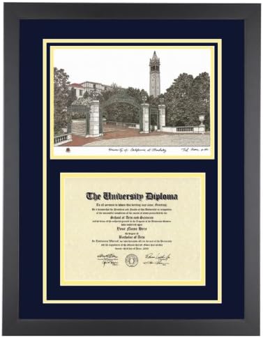 UC BERKELEY Diploma Frame with Artwork in Standard Black Frame : Amazon