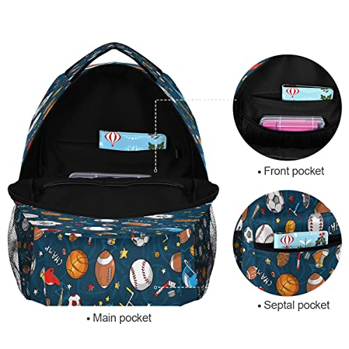 Pfrewn G272821866P203C237S337 Baseball Backpacks For Boys Football Sport Theme School Backpack Bookbags thumb #4