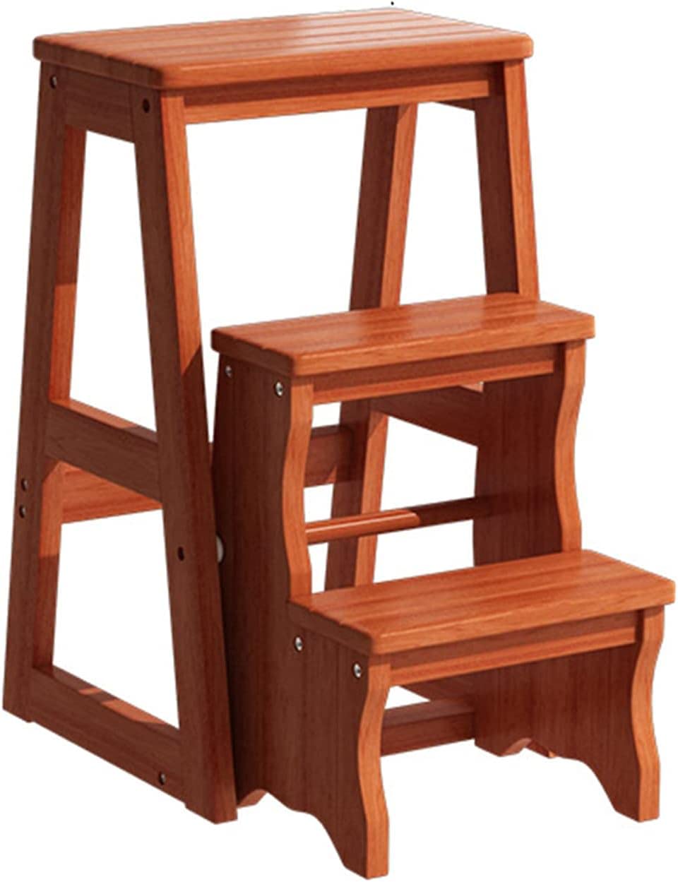Escabeau pliant en bois OKUOKA pour atteindre les meubles hauts
