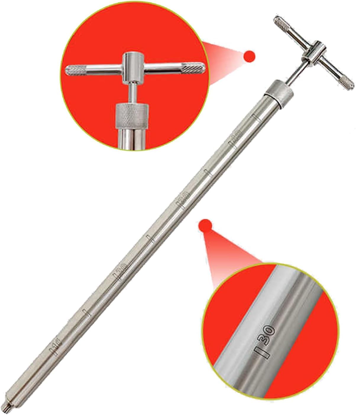 Sonda De Muestreo De Líquidos Viscosos De Acero Inoxidable 304, Muestreador De Agua Líquida con Escala, para Laboratorios, Instituciones De Investigación Científica Y 1.5m