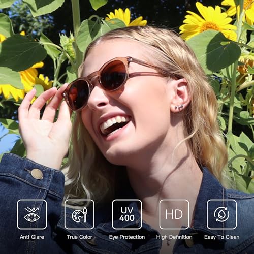 ZENOTTIC Vintage Round Polarized Sunglasses for Men Women UV400 Protection4