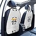WZYWHJ Cute Panda Baby Printing Car seat Anti Kick Storage pad 2 Pieces, Multi-Functional Storage Bag seat Protector After Installation