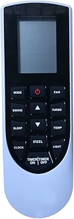 Replacement for Gree Air Conditioner Remote Control Model Number: YAN1F1F YAN1F1 Works for LIVS12HP115V1AH LIVS12HP230V1AH LIVS18HP230V1AH LIVS24HP230V1AH LIVS30HP230V1AH LIVS36HP230V1AH