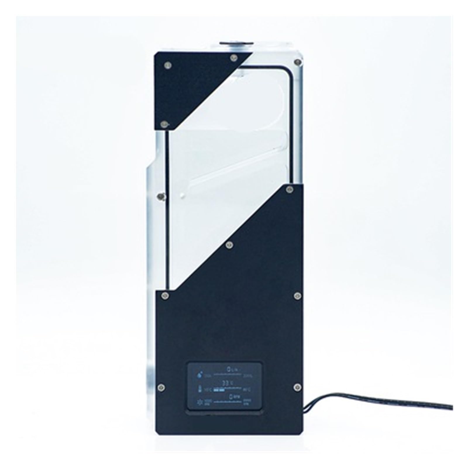 Système de refroidissement liquide pour PC silencieux avec réservoir intelligent RGB Hall noir