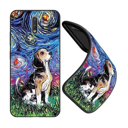 JEZSTHAI Funda Compatible con Nokia 2.3 Carcasa de Silicona Premium,Anti-Choques y Anti-Arañazos,Funda Protectora de Suave para Negro con Dibujo con Patrón,B10