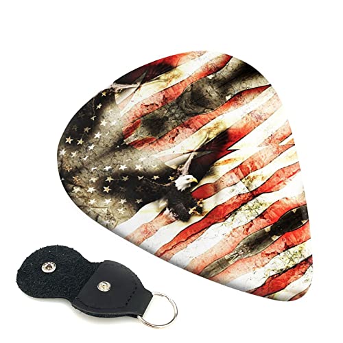 American Flag Fly Eagle Lot de 6 médiators pour guitare acoustique, guitare électrique, basse, ukulélé – fins, moyens et… - Les Beatles, Paul McCartney, John Lennon, RIngo Starr, George Harrison American Flag Fly Eagle Lot de 6 médiators pour guitare acoustique, guitare électrique, basse, ukulélé – fins, moyens et…