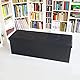 Relaxdays Faltbare Sitzbank HxBxT 38 x 114 x 38 cm, XL Kunstleder Sitztruhe, Aufbewahrungsbox mit Stauraum, schwarz