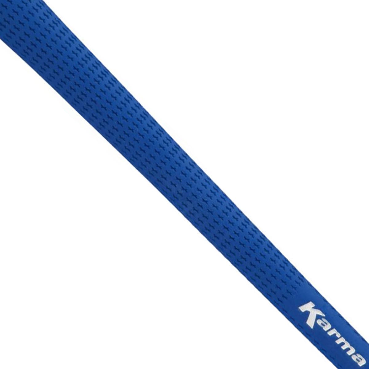 Karma Kit di impugnature da golf da donna in velluto blu con strisce a nastro, solvente per presa, morsetto in gomma, 13 impugnature di ricambio in gomma di dimensioni standard in stile velluto per