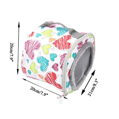 Adnikia Hamster Carrier Bag, Pet Carrier Bags for Hamster, Rat, Hedgehog, Rabbit, Sugar Glider, Chinchilla, Guinea Pig, Squirrel and Other Small Pets, Breathable Outdoor Portable Travel Carrier Bag