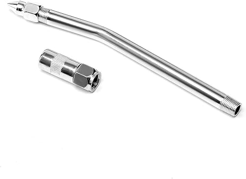 Miniatura 5 de DNA Motoring TOOLS-00102 Pistola de engrase manual  17 pulgadas, manguera de grasa de mano con mango de pistola de manguera flexible, accesorios de