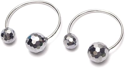 [OVER-9] Terahertz Ear Cuff, Piercing, Ear Urn, Terahertz Mineral Urn, Massage, Health, Beauty, Easy to Adjust Alloy