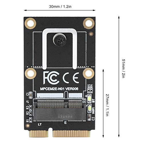 Adaptador Mini PCIe a M.2, Conversor WiFi Bluetooth con 4 Interfaces para Antena para AX200 9260 8265 8260, Interfaz M.2 E Key a Mini PCIe, No Requiere Driver miniatura 5