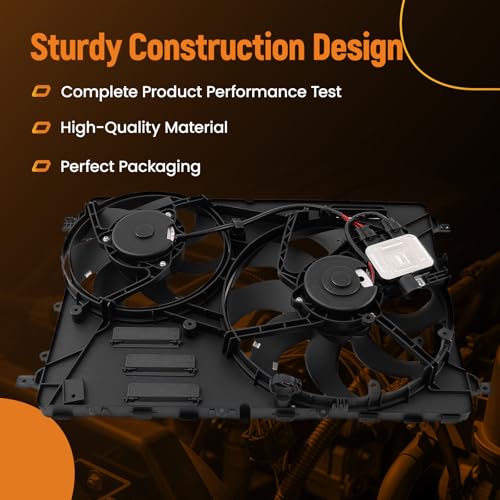 Image of maXpeedingrods 30668629 Dual Radiator Cooling Fan with Shroud Assembly for Volvo S60 2011-2016, for Volvo S80 V60 V70 XC60 XC70, 31686808 30723011 31274211
