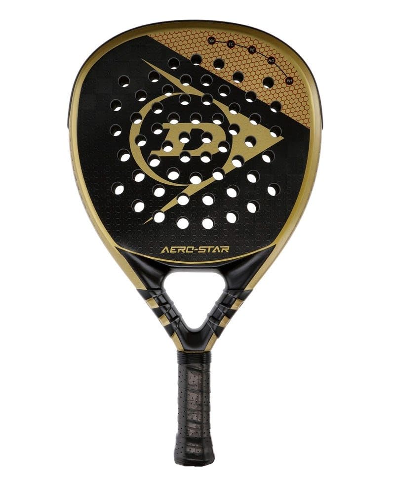 Dunlop Aero-Star Junior Padel Racket (2023), Black/Gold