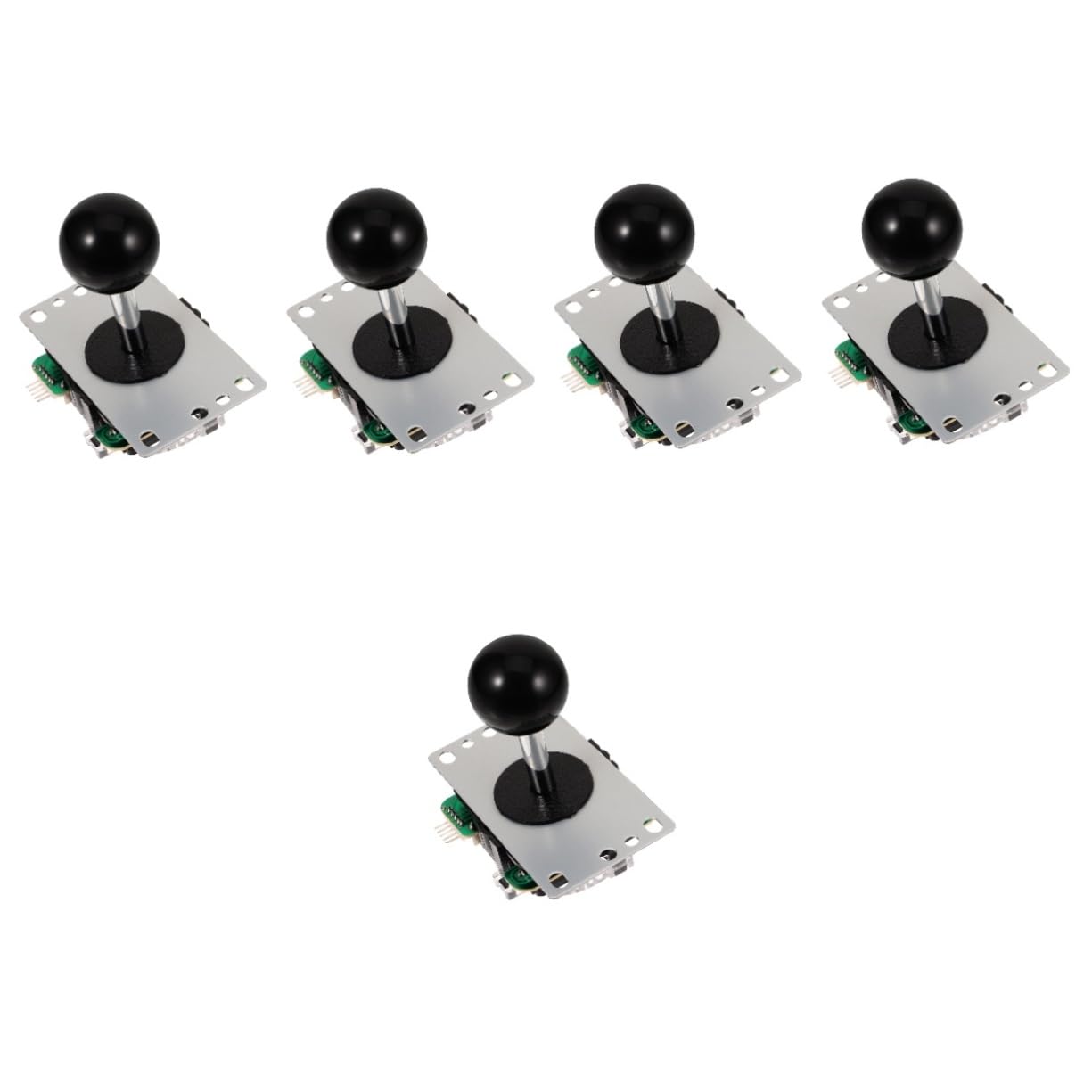 Yardwe Joystick per Console di Gioco Arcade Joystick Circuito 5p Joystick per Console di Gioco Senza Joystick Luminoso (Nero) Sostituzione Joystick Ricambio Joystick per Console ABS