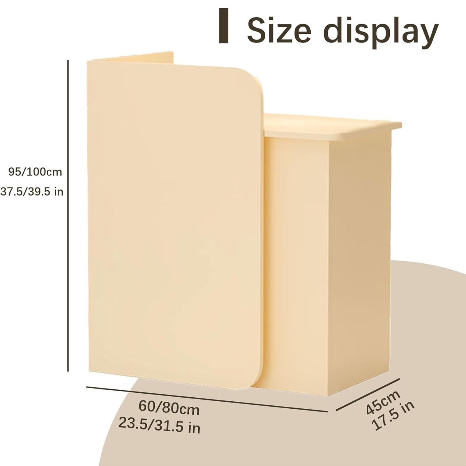 Reception compatta con cassetti per supermercati e minimarket, versatile scrivania in legno per casa, ufficio o segretaria, design salvaspazio, 60 x 45 x 95 cm