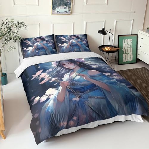 Parure de lit 3D dessin animé et fleur microfibre 220x240cm King