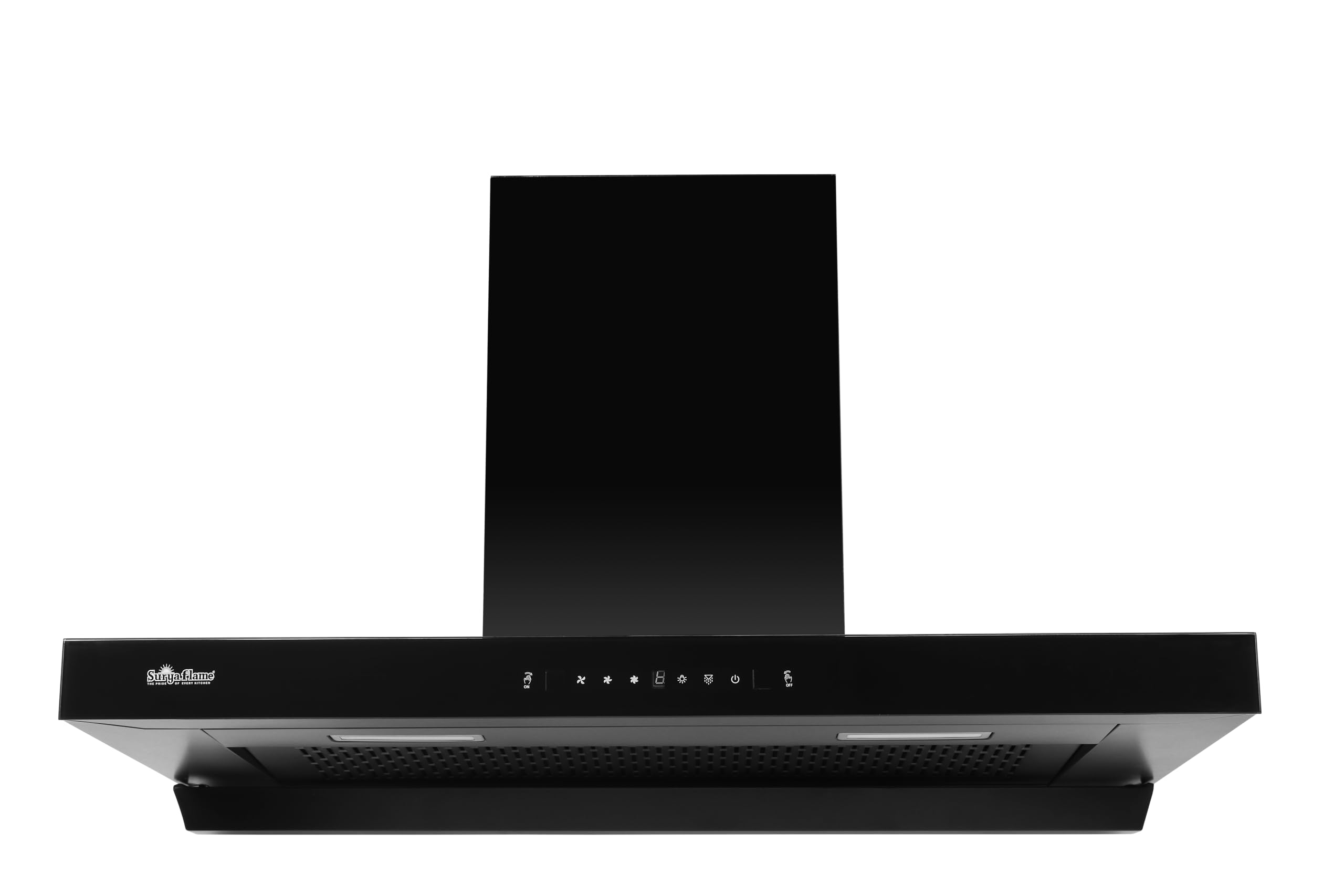 Surya Flame Turin 60cm 1200 m3/hr Top Glass Wall Mounted Kitchen Chimney| Filterless| Auto Clean| 2 Yrs Warranty Product 5 year warranty Motor | Touch & Gesture Control| (Black 60cm)-image-28