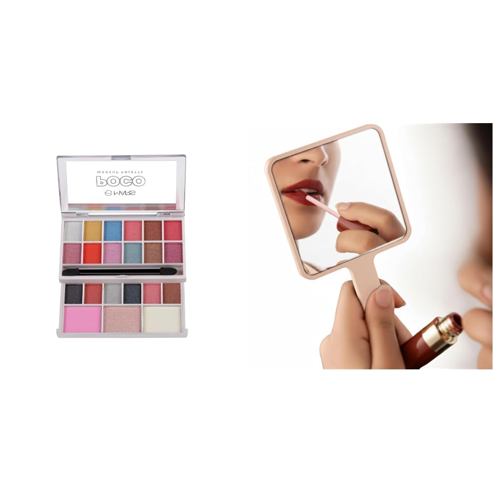 MARS Poco Face Makeup and eyeshadow Palette with Slider Case MARS Makeup Mirror with Handle-picture-18