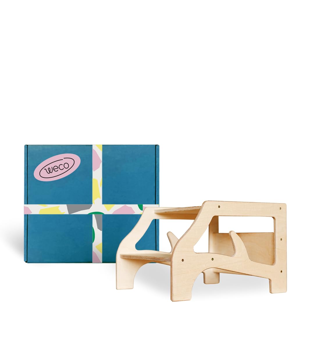 HOOBRO Opstapkruk voor kinderen, 2 treden, kinderkruk, antislip, met handgrepen, voor badkamer, keuken EBF01JD01G1