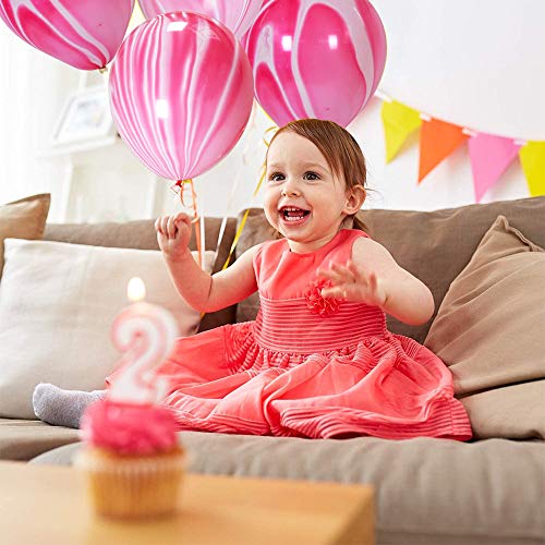 Image of 50pcs Pink Marble Balloons 12 Inch Marble Agate Latex Balloons for Pink Valentine Party Birthday Tie Dye Balloons Easter Decoration Wedding Baby Shower Festival Photobooth