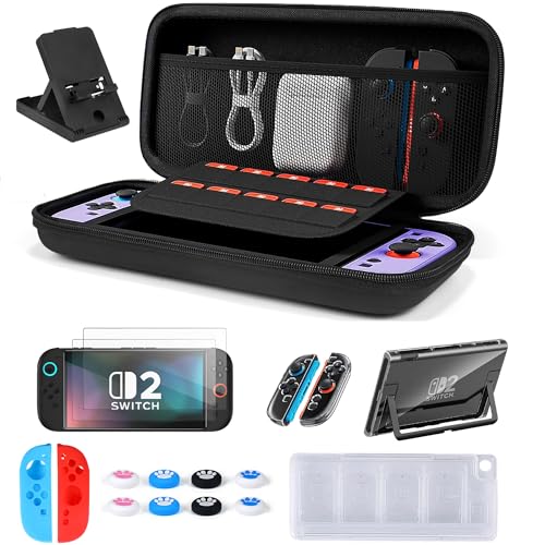 Pochette housse de transport Nintendo Switch 2 rigide antichoc avec sac voyage 10 jeux