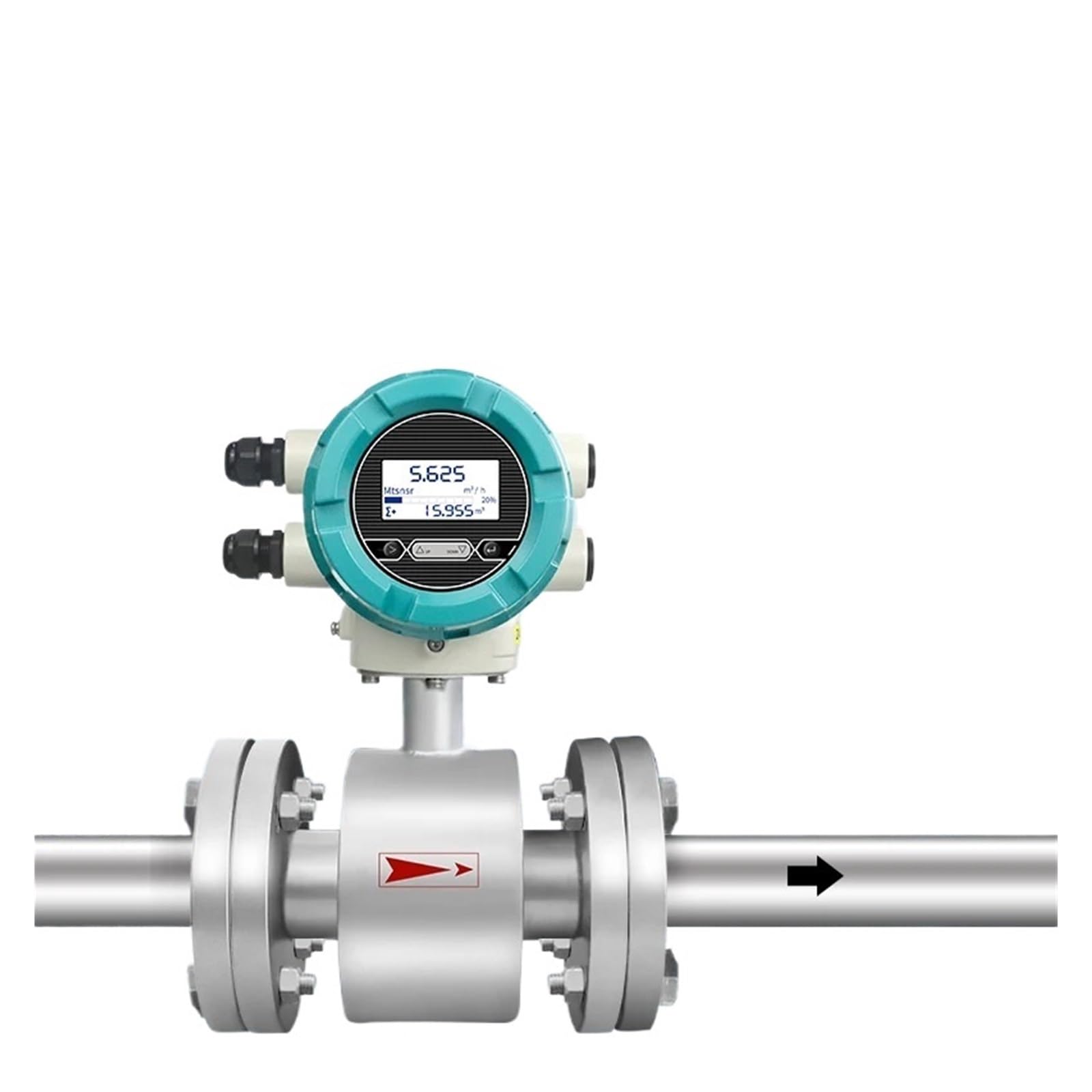 KSZHZYMGX Digital Electromagnetic Flow Meter Material Water Flowmeter Corrosive Liquid(DN20)