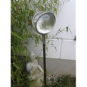 Zen Man tuinsteker tuin glazen bol tuinfiguur glazen bol 6 cm tuin glasdecoratie H105 * 6 cm 031893-1 wit