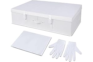 Wedding Dress Preservation Box with Acid-Free Tissue Paper and Gloves