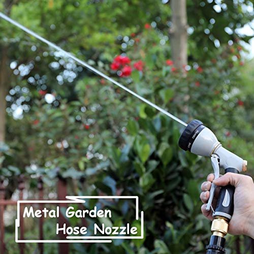 V.C.Formark Garden Hose Nozzle, Heavy Duty Metal Hose Spray Nozzle, 7 Adjustable Multi-Function Water Hose Nozzle for Hand Watering Plants & Lawn, Car Washing, Patio and Pets - Thumbnail 6
