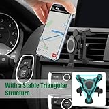 Car Mobile Phone Holder Round Air Vent Holder for Mercedes Benz Audi BMW Mini Cooper Ford Jeep Suzuki Mustang Wrangler Swift Universal Round Vents Mount for iPhone Galaxy ABS Silicone Car Accessories - Image 3