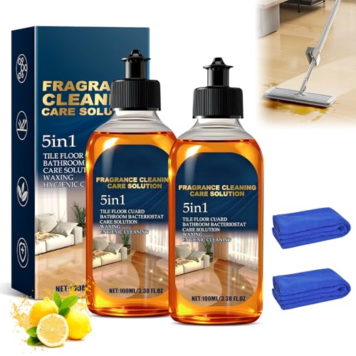 5 in 1 Bodenreiniger, 2pcs Dual-Action-Fleck- und Geruchsentferner, Hartholzbodenpolitur und Restaurator, Für Lang Anhaltenden Glanz, Entfernt Kratzer, Für Laminat, Fliesen, Holzböden (100ml*2)